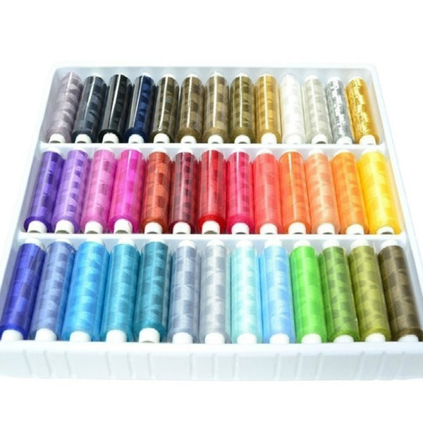 Drop Shipping Cloth Sewing Tool 39 Spoons Sewing Thread Box Set Sewing Machine Knitting Thread Thick Line Hand Stitching Sewing